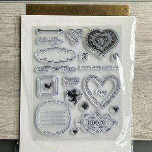Valentine la Day Love Heart Stamps. Making Memories